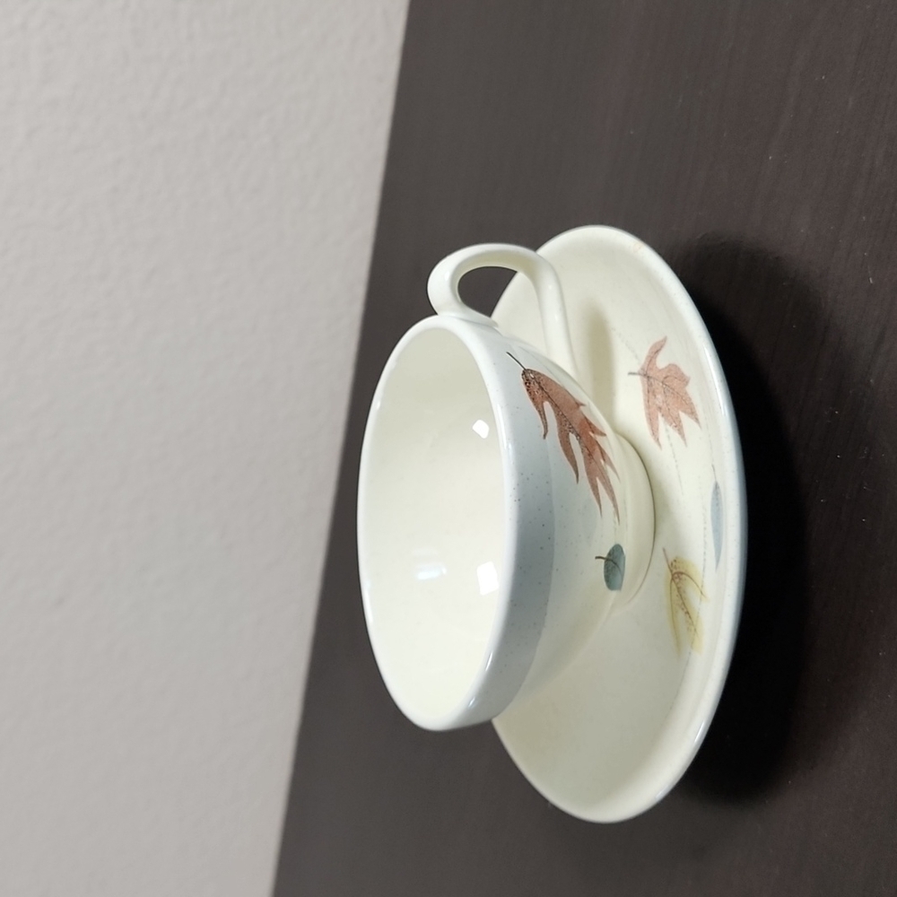 Vintage Franciscan Earthenware Autumn Leaves Cup and Saucer